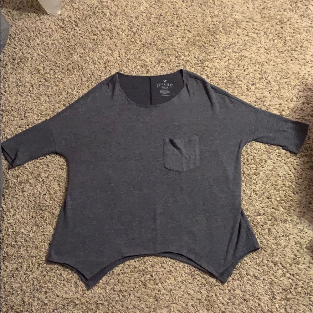 Cropped sleeve SUPER SOFT top